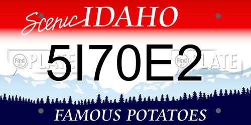 5I70E2 Idaho License Plate