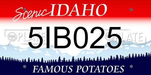 5IB025 Idaho License Plate