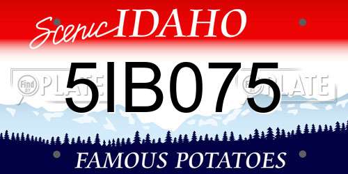 5IB075 Idaho License Plate