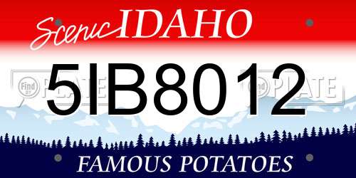 5IB8012 Idaho License Plate