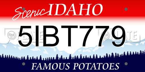 5IBT779 Idaho License Plate