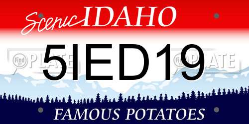 5IED19 Idaho License Plate
