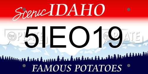 5IEO19 Idaho License Plate