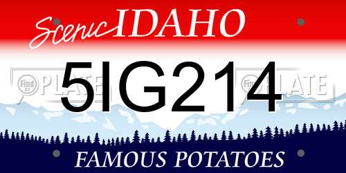 5IG214 Idaho License Plate
