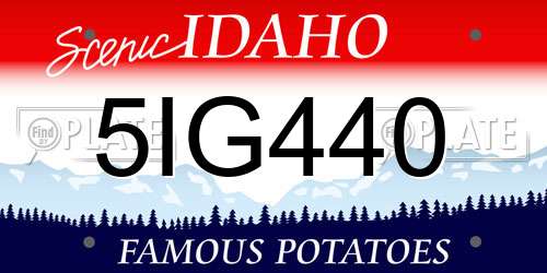 5IG440 Idaho License Plate