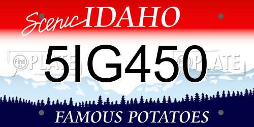 5IG450 Idaho License Plate