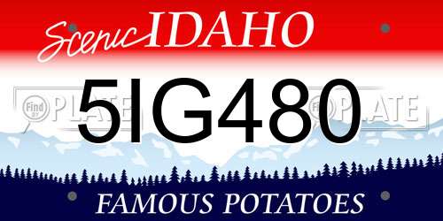 5IG480 Idaho License Plate