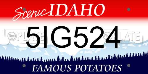 5IG524 Idaho License Plate