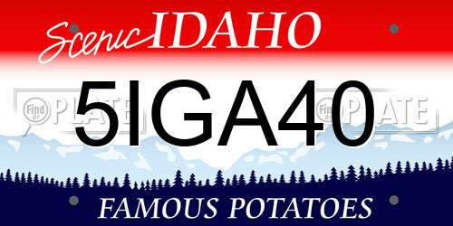 5IGA40 Idaho License Plate
