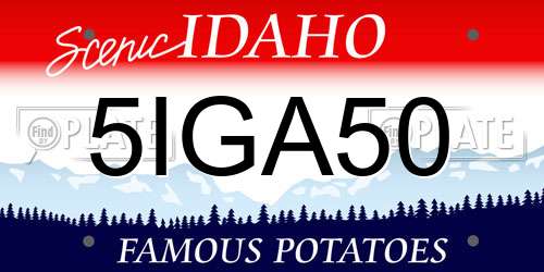 5IGA50 Idaho License Plate