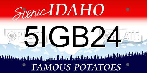 5IGB24 Idaho License Plate