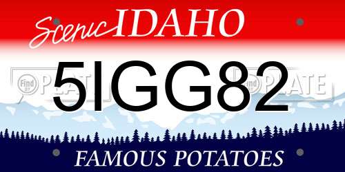 5IGG82 Idaho License Plate