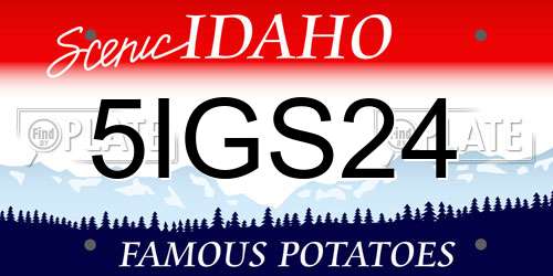 5IGS24 Idaho License Plate