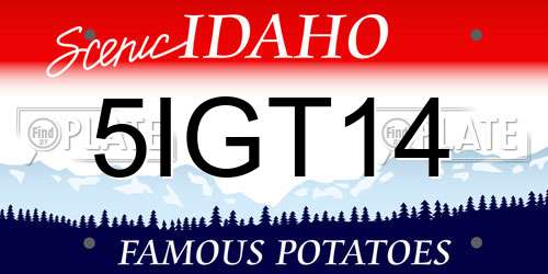 5IGT14 Idaho License Plate