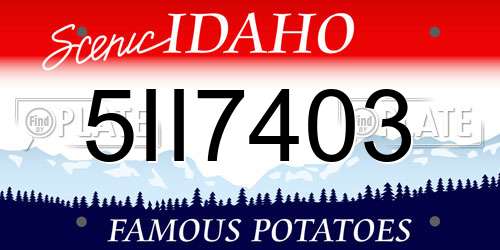 5II7403 Idaho License Plate