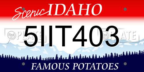 5IIT403 Idaho License Plate