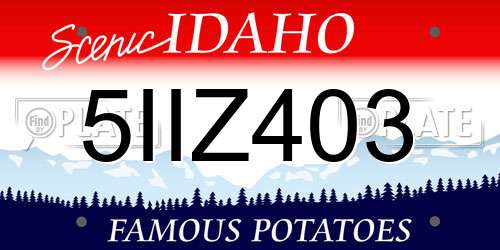 5IIZ403 Idaho License Plate