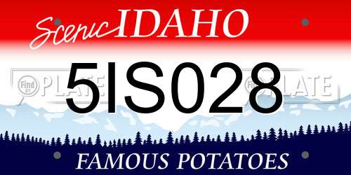 5IS028 Idaho License Plate
