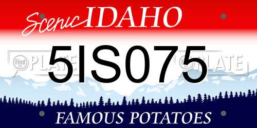 5IS075 Idaho License Plate