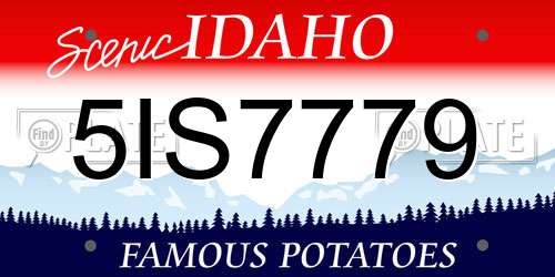 5IS7779 Idaho License Plate