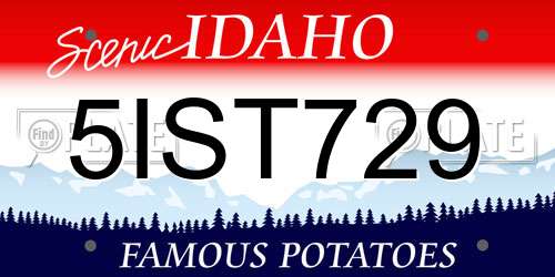 5IST729 Idaho License Plate