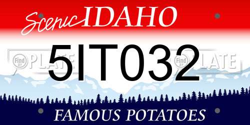 5IT032 Idaho License Plate