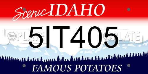 5IT405 Idaho License Plate