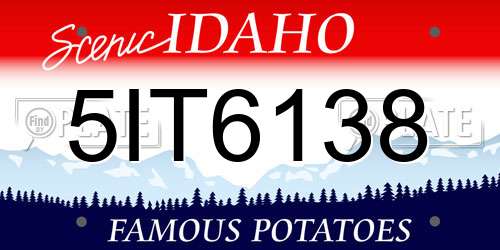 5IT6138 Idaho License Plate