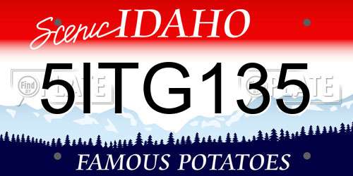 5ITG135 Idaho License Plate