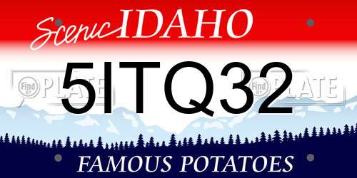 5ITQ32 Idaho License Plate
