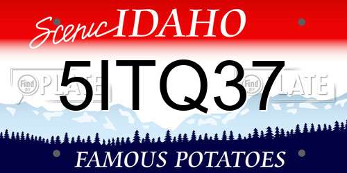 5ITQ37 Idaho License Plate