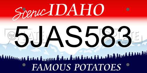 5JAS583 Idaho License Plate
