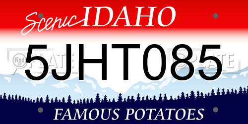 5JHT085 Idaho License Plate