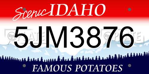 5JM3876 Idaho License Plate