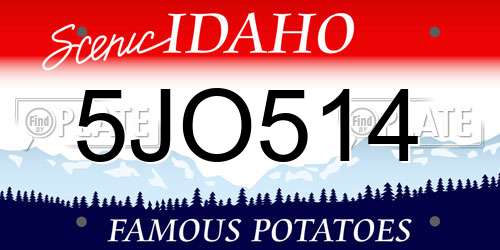 5JO514 Idaho License Plate