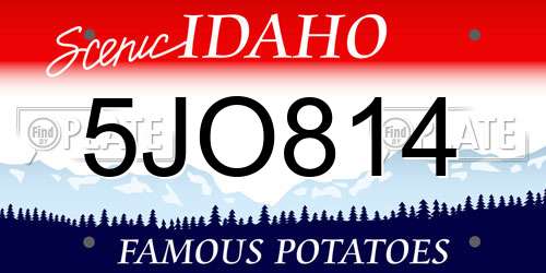 5JO814 Idaho License Plate