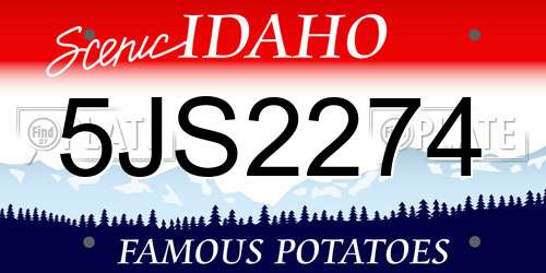 5JS2274 Idaho License Plate