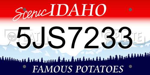 5JS7233 Idaho License Plate