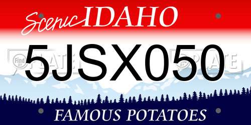 5JSX050 Idaho License Plate