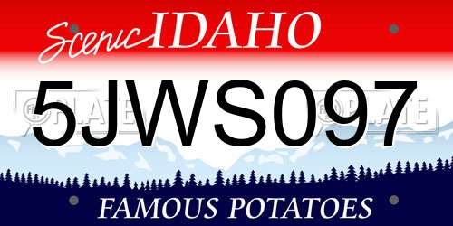 5JWS097 Idaho License Plate