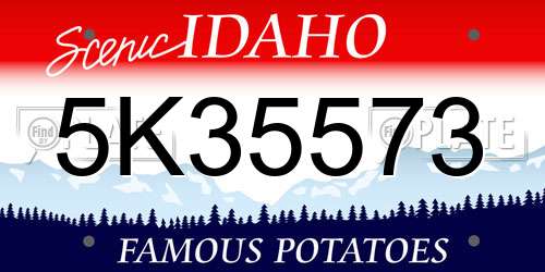 5K35573 Idaho License Plate