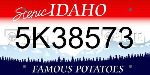 5K38573 Idaho License Plate