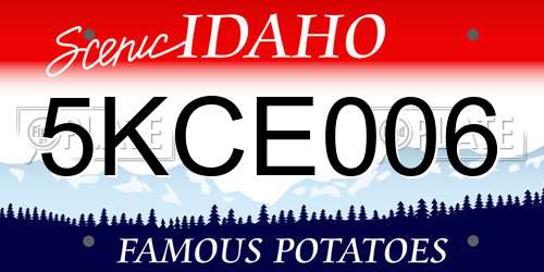 5KCE006 Idaho License Plate