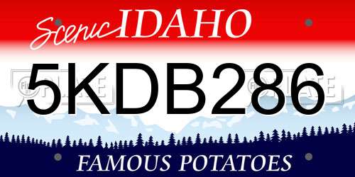 5KDB286 Idaho License Plate