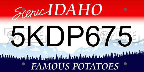 5KDP675 Idaho License Plate