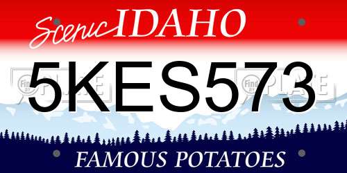 5KES573 Idaho License Plate
