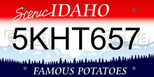 5KHT657 Idaho License Plate