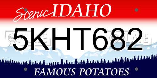 5KHT682 Idaho License Plate