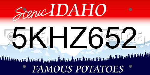 5KHZ652 Idaho License Plate