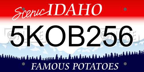 5KOB256 Idaho License Plate